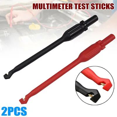 2PCS 4mm Test Lead Kit Power Probe Wire Piercing Clip Tool Automotive Multimeter • $12.89