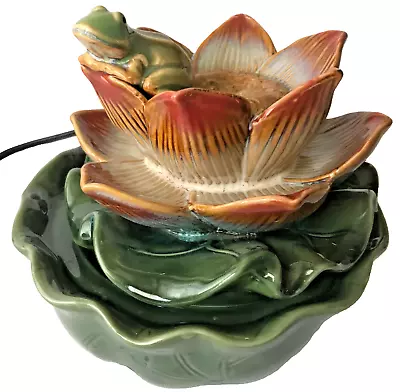 Ceramic Fountain Waterfall With Pump For Table Desk Shelf - SEE VIDEO CLIP • $28.99