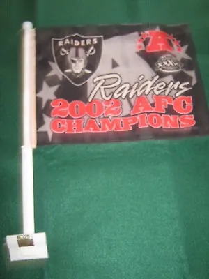 Oakland RAIDERS Car Flag 2002 AFC Champions • $49.95