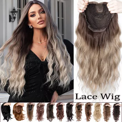 Full Wig Women Ladies Fashion Hair Wigs Long Black Brown Blonde Curly Straight A • £19.50