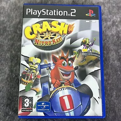 Crash Nitro Kart PS2 PlayStation 2 PAL Game Complete Bandicoot Racer • £8.99