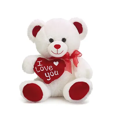 I Love You 10   Sitting Teddy Bear With Red I Love You Heart Plush Toy • $17.65