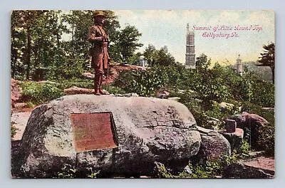 Summit Of Little Round Top Gettysburg Battlefield Pennsylvania Postcard • $3.99