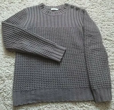 J Lindeberg Wool Blend Knitted Brown Jumper Pullover Mens Medium  • £11.60