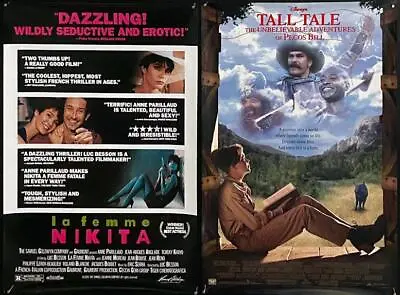 H118    Lot Of 2 Original 1sh Movie Posters LA FEMME NIKITA & TALL TALE • $14.95