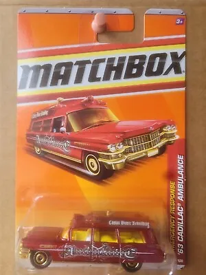 Matchbox 2011 - '63 Cadillac Ambulance [candy Red] Near Mint Vhtf Card Good  • $19.95