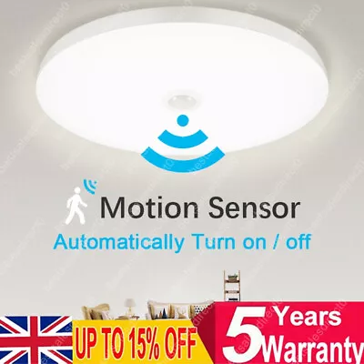 £12.90 • Buy 24w Led Ceiling Lights Pir Motion Sensor Panel Down Light Bathroom Kitchen Lamp