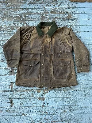Mens Vintage FILSON Tin Cloth Cruiser Field Chore Mackinaw Snap Jacket Coat M • $200