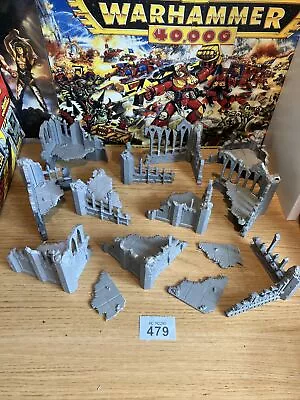 Warhammer 40K 40000 Plastic Gothic Building Ruins X 11 Scenery Terrain OOP • $18.64