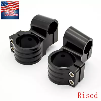 31mm Rised Universal Fork CNC Clip Ons Handlebars Heads Mount Bar Clamp 7 Degree • $16.99