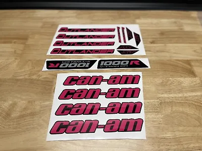 New Can-am Canam Outlander 1000r Decal Set Pink 3m Laminated Octane Stickers • $42
