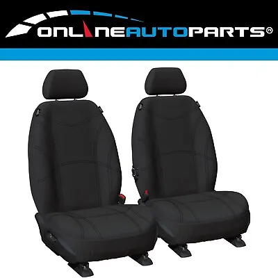 Front Custom Tailor Made Black Neoprene Car Seat Covers For Holden Captiva CG • $149.95