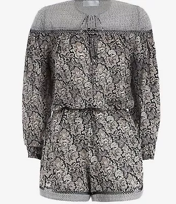 ZIMMERMANN Night March Floral Playsuit Size 0 6-8 AU RRP $350+ Exc Condition • $50
