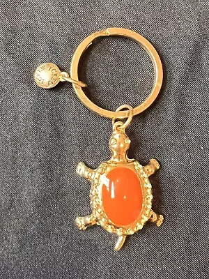 J.Crew Turtle Gold-tone  Key Ring Chain Orange & Turquoise Enamel • $32.99