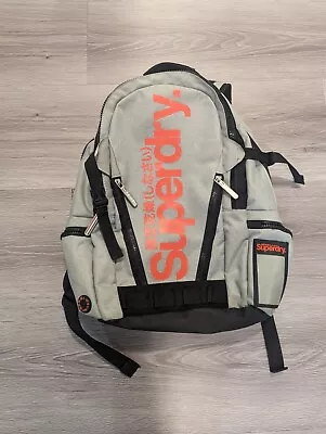 Superdry Backpack Gray Laptop College School Bag Comfort Travel Outdoors City • $40