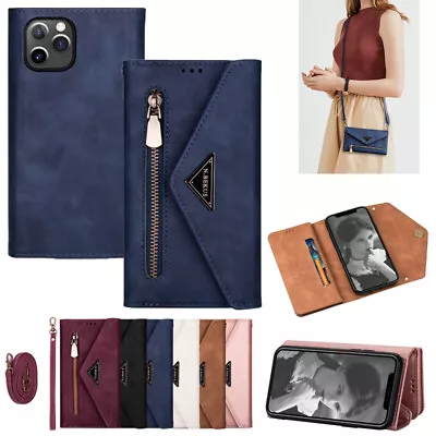 $17.99 • Buy For IPhone 13 12 11 Pro Max Mini XR XS 7/8/SE Leather Wallet Case Flip Cover
