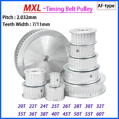 MXL 20T-60T Timing Belts Pulley Pitch 2.032mm AF-type Drive Pulleys Width 7/11mm • $3.09