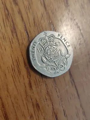 *RARE GENUINE* 1982 20p Twenty Pence Coin ORIGINAL FIRST YEAR MINT Penny • £3.33