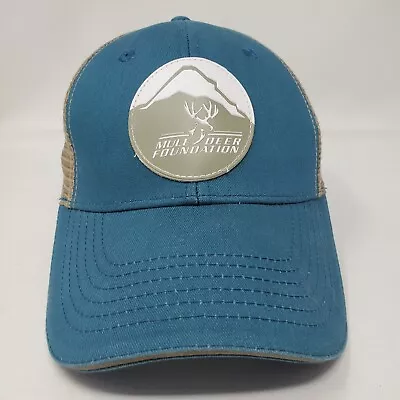 Mule Deer Foundation Baseball Hat Mesh Back Adjustable Blue Tan Unisex One Size • $12.66