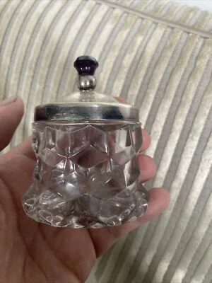 £79.99 • Buy Fostoria American Round Mustard Ink Well Cube Glass Rare