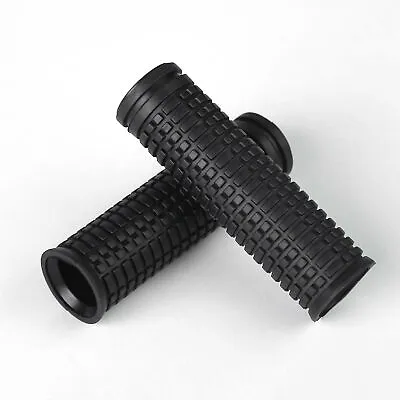 1 Pair Black Texture Pattern Non-Slip Rubber Bike Handle Grips Fits Most Bikes • $6.79