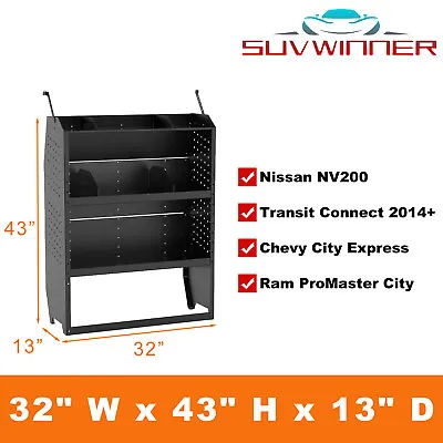 32 W Van Shelving For Transit Connect NV200 Chevy City Express Promaster City • $280.89