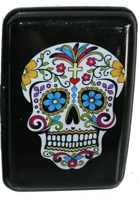 $11.94 • Buy 4.25 Sugar Skull, Day Of The Dead, Money Or Card Holder, Great Mothers Day Gift!