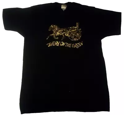 Diamond Dust Tavern On The Green Glitter Graphic Vtg T-Shirt Sz XL Black  USA SS • $99.98