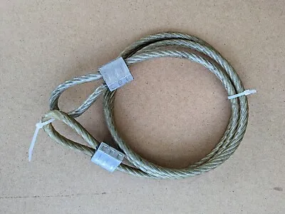 Heavy Duty Double Loop Flexible Strand Coated Steel Cable 6 'x 3/8  Bike Cycle • $4.99