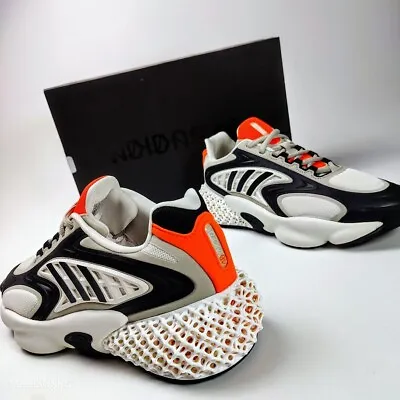 Adidas 4D Krazed Mens US 13 Grey Black Silver Orange White Mesh Sport Style Mesh • $144