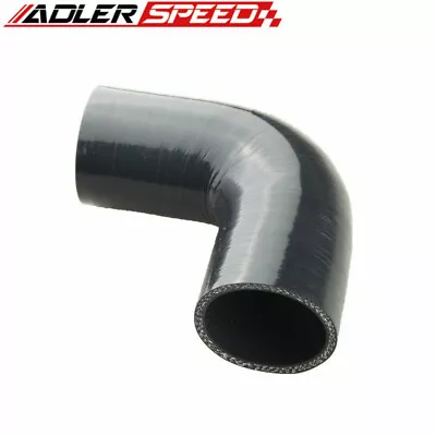 3Ply 3  Inch To 2  Inch ID 90 Degree Black Silicone Turbo Coupler Hose Pipe • $17.40