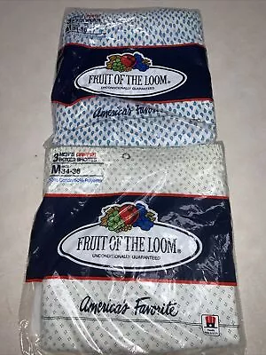 Vintage 1989 Fruit Of The Loom Boxer Shorts-  6 Pack Size M 34-36 NEW Lot Of 2 • $59.99