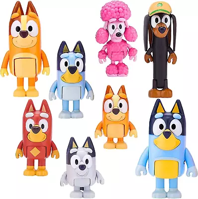 8 PCS Wolfs-Bluey Figures Toys Playset Wolves-Bluey Action Figurines Family And • $38.26