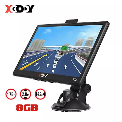 XGODY 718 7  Car Truck Sat Nav GPS Navigation Free Lifetime UK Maps Touch Screen • £52.59