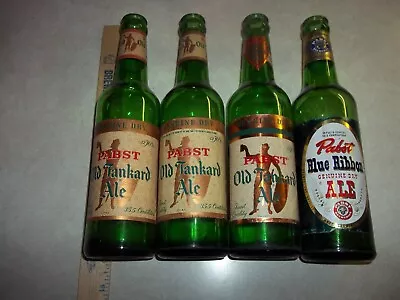 4 Different Vintage PABST OLD ALE BEER BOTTLES Wisconsin Wi ILLINOIS Bar Tavern • $14.95