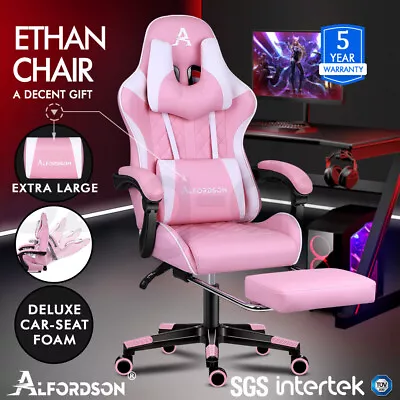 $149.95 • Buy ALFORDSON Gaming Office Chair Racing Executive Footrest Computer Seat PU Leather