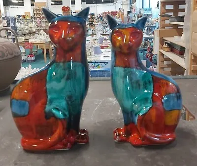 £149.99 • Buy New Studio Poole Pottery Gemstone Large Cat Right Or Left Available 