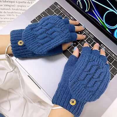 Winter Electric Heating Warm USB Gloves Plush Mobile Power Computer Gloves • $13.29