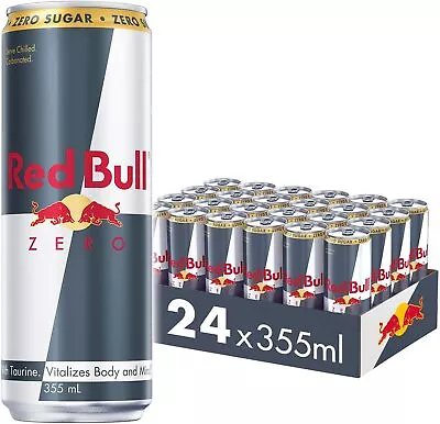 Red Bull Energy Drink Zero / Sugar Free 355ml (24pk) • $79.95