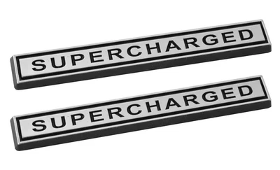 $21.58 • Buy Ford Mustang Shelby GT500 GT350 Supercharged Engine Chrome 4  Bar Emblems - Pair