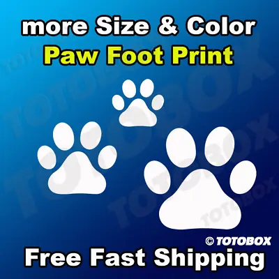 Paw Print Pet Decal Sticker Window Auto Floor Door Metal Decals Stickers • $15.50