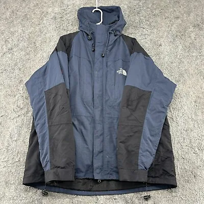 North Face Jacket Mens 2XL Blue Black Mesh Lined Summit Series Parka Puffer Coat • $39.95