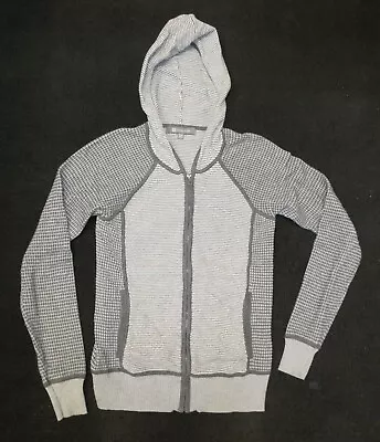 Title Nine Two-tone Gray Print Full-zip Cotton Long-sleeved Hoodie Sweater Sz M • $30