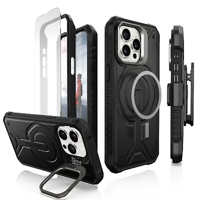CaseBorne Magnetic Case For Apple [iPhone 15 Pro Max] With Kickstand & Holster • $39.96