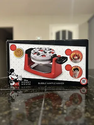 Mickey Mouse Rotating Bubble Waffle Maker Single Flip Waffle Iron • $54.99