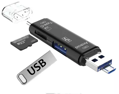 New USB Type C To 3.1 Micro USB External Micro SD Card Reader OTG Adapter • $4.83