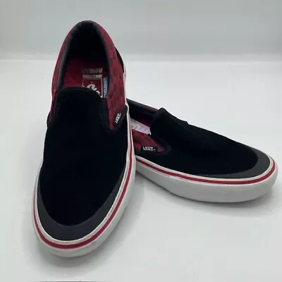 VANS X Baker Slip-On Pro Rowan/Speed Check Men's Skate Shoes Ultracush Size 6.5 • £20