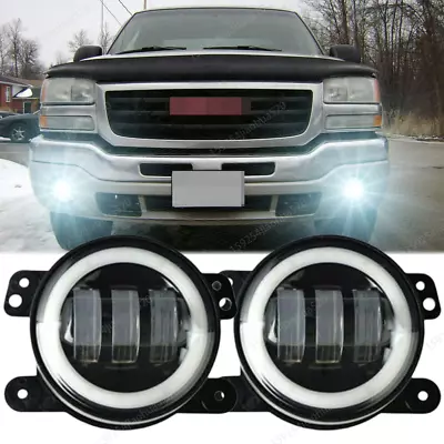 For 2003 2004 2005 2006 GMC Sierra 1500 2500 3500 LED Bumper Fog Lights DRL A++ • $46.47