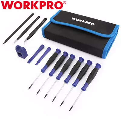 WORKPRO Precision Screwdriver Set 12PCS T3 T4 T5 T6 T8 T10 Magnetic Torx Bit Set • $21.99