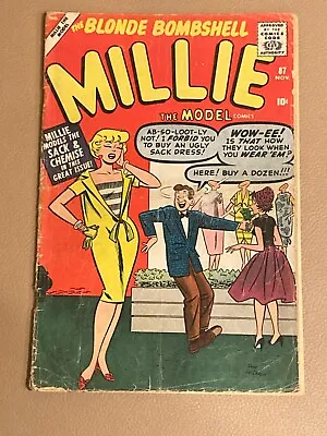 Millie The Model #87 Atlas Comics 1958 Dan De Carlo GD/VG • $67.50